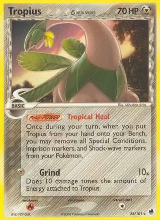 Tropius (Delta Species) 023/101 - Dragon Frontiers Reverse Holofoil