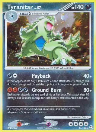 Tyranitar 017/123 - Mysterious Treasures Reverse Holofoil