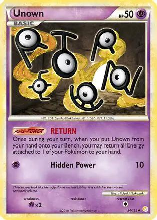 Unown 054/123 - HeartGold SoulSilver Reverse Holofoil