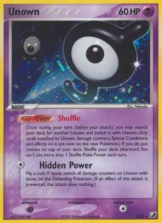 Unown 00J/115 - Unseen Forces Holofoil