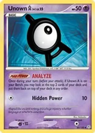 Unown [A] 065/130 - Diamond and Pearl Reverse Holofoil