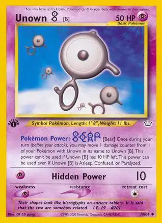 Unown [B] 039/64 - Neo Revelation 1st Edition