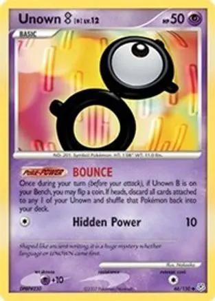 Unown [B] 066/130 - Diamond and Pearl Reverse Holofoil