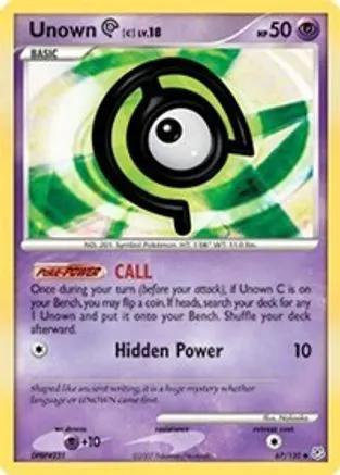 Unown [C] 067/130 - Diamond and Pearl Reverse Holofoil