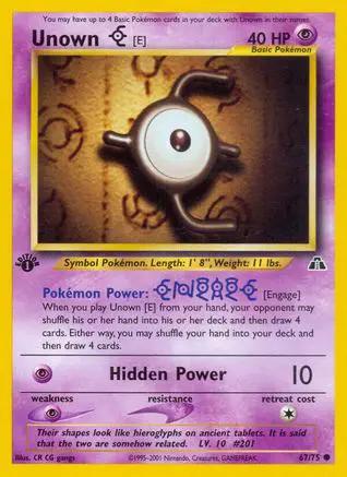 Unown [E] 067/75 - Neo Discovery 1st Edition