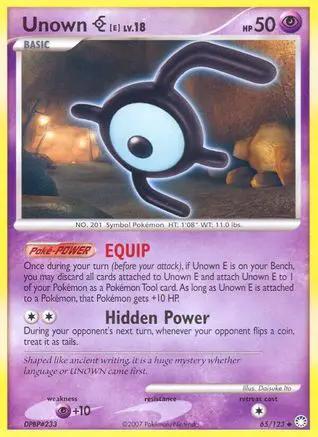 Unown [E] 065/123 - Mysterious Treasures Reverse Holofoil