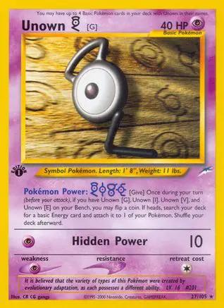 Unown [G] 027/105 - Neo Destiny 1st Edition