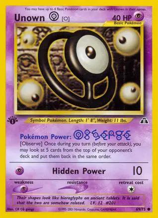 Unown [O] 069/75 - Neo Discovery 1st Edition