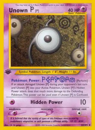 Unown [P] 058/105 - Neo Destiny 1st Edition