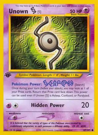 Unown [S] 087/105 - Neo Destiny 1st Edition