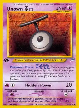Unown [T] 088/105 - Neo Destiny 1st Edition