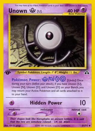 Unown [U] 051/75 - Neo Discovery 1st Edition
