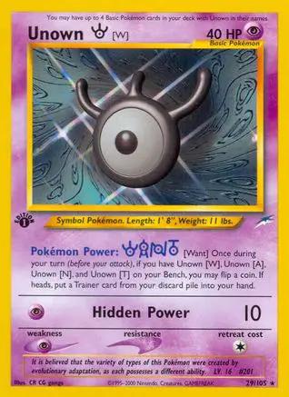 Unown [W] 029/105 - Neo Destiny 1st Edition