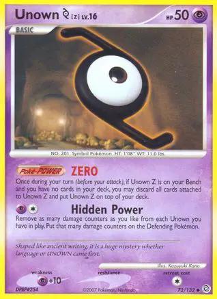 Unown [Z] 072/132 - Secret Wonders Reverse Holofoil