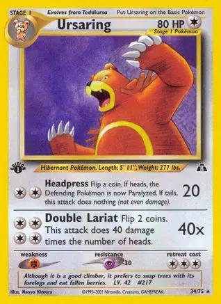 Ursaring 034/75 - Neo Discovery 1st Edition