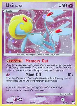 Uxie 018/123 - Mysterious Treasures Reverse Holofoil