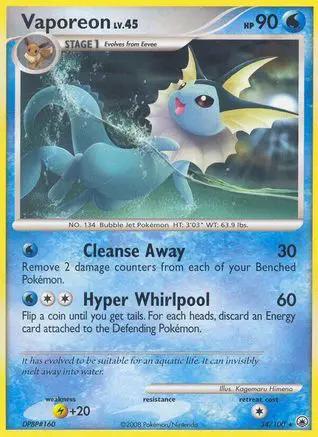 Vaporeon 034/100 - Majestic Dawn Reverse Holofoil