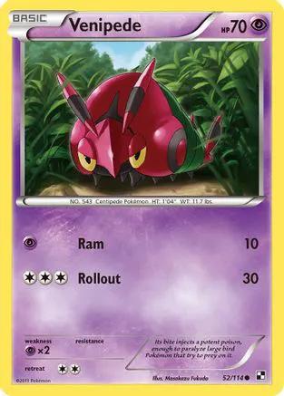 Venipede 052/114 - Black and White Reverse Holofoil