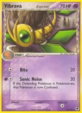 Vibrava (Delta Species) 042/101 - Dragon Frontiers Reverse Holofoil