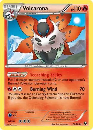 Volcarona 022/108 - Dark Explorers Reverse Holofoil