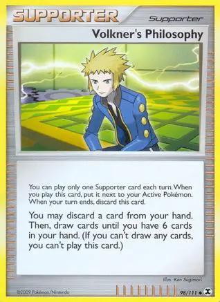 Volkner's Philosophy 098/111 - Rising Rivals Reverse Holofoil