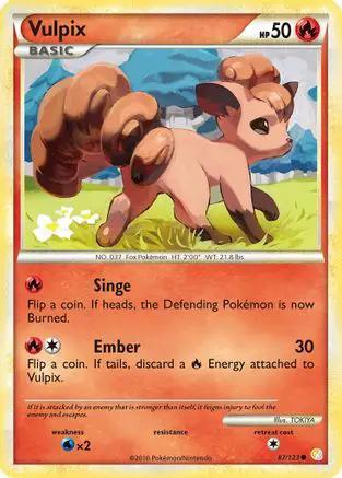 Vulpix 087/123 - HeartGold SoulSilver Reverse Holofoil