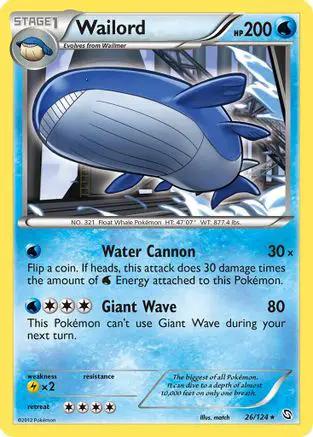 Wailord 026/124 - Dragons Exalted Reverse Holofoil