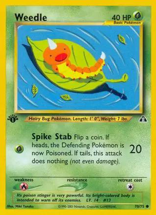Weedle 070/75 - Neo Discovery 1st Edition
