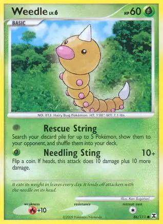 Weedle 086/111 - Rising Rivals Reverse Holofoil