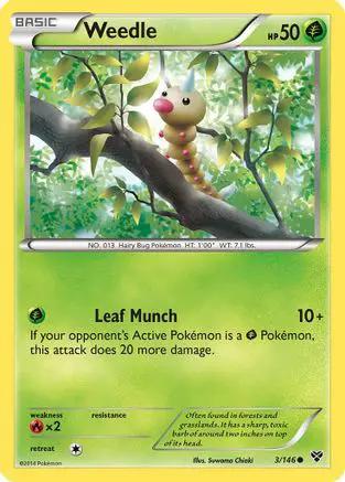 Weedle 003/146 - XY Base Set Reverse Holofoil