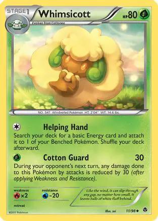 Whimsicott 011/98 - Emerging Powers Reverse Holofoil