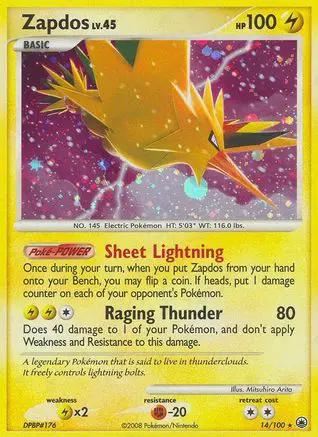 Zapdos 014/100 - Majestic Dawn Reverse Holofoil