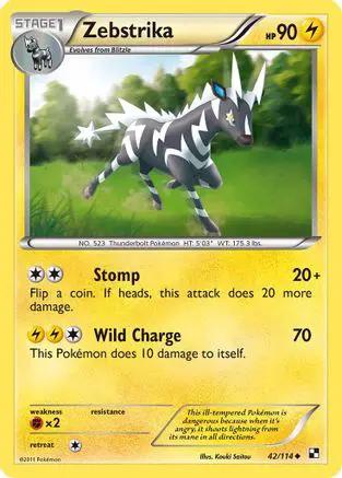 Zebstrika 042/114 - Black and White Reverse Holofoil