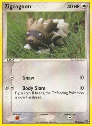 Zigzagoon 074/106 - Emerald Reverse Holofoil
