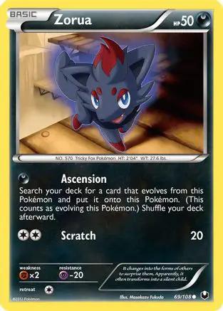 Zorua 069/108 - Dark Explorers Reverse Holofoil