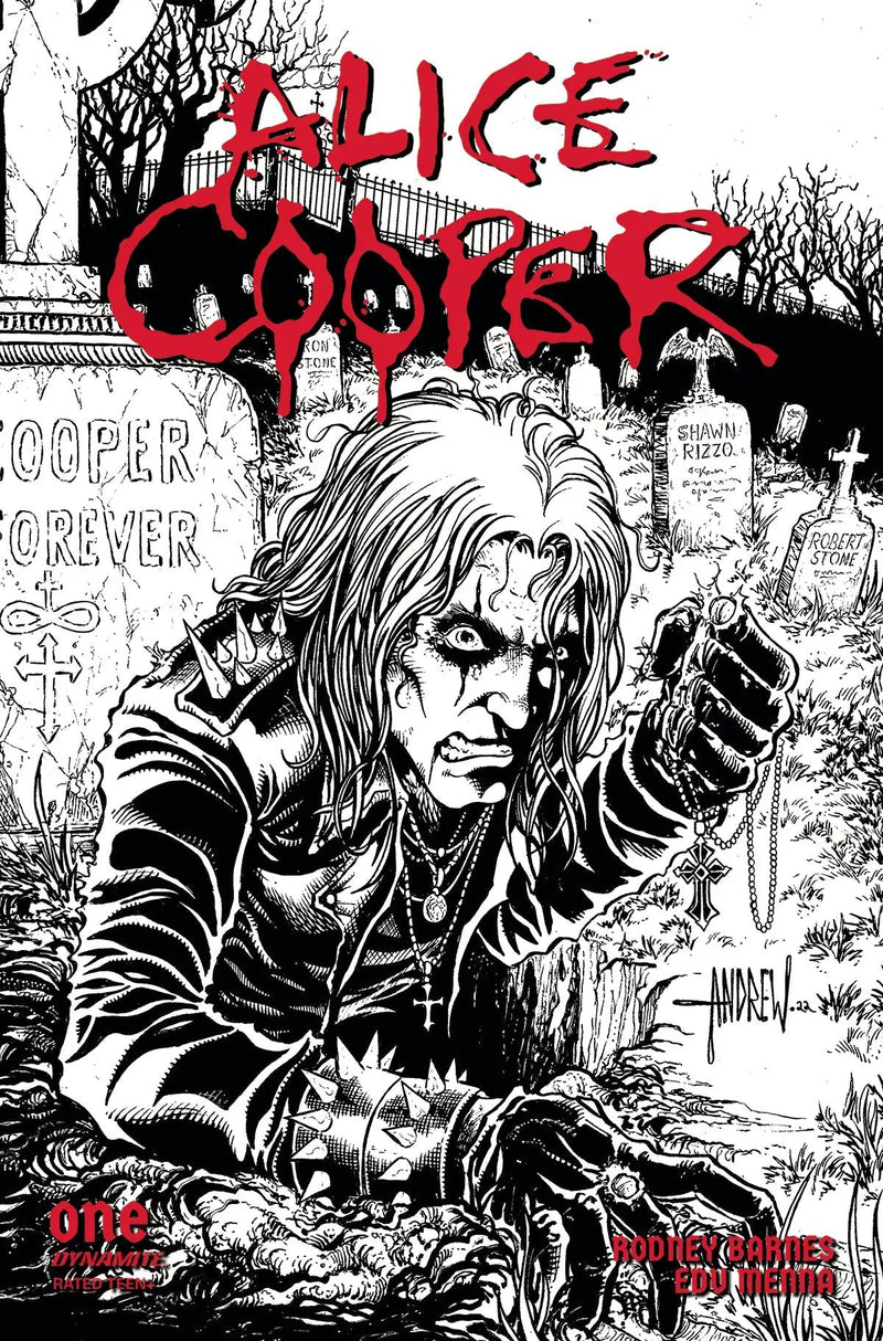 Alice Cooper #1 (Of 5) G 1:10 Andrew Mangum Line Art Variant (10/04/2023) Dynamite