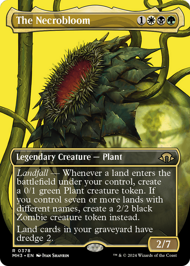 The Necrobloom (Borderless) (MH3-378) - Modern Horizons 3 (Borderless) Foil