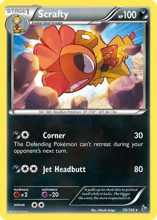 Scrafty 059/106 - XY  Flashfire Reverse Holofoil
