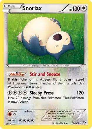 Snorlax 080/106 - XY  Flashfire Reverse Holofoil