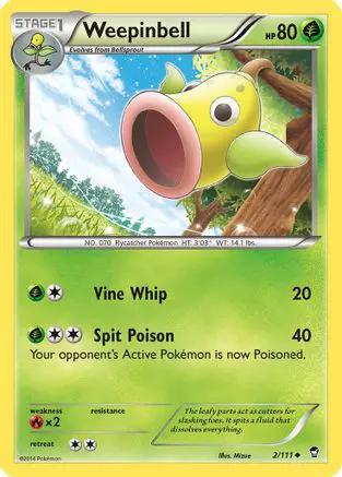 Weepinbell 002/111 - XY  Furious Fists Reverse Holofoil