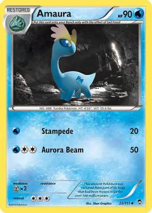Amaura 025/111 - XY  Furious Fists Reverse Holofoil