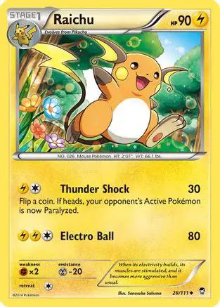 Raichu 028/111 - XY  Furious Fists Reverse Holofoil