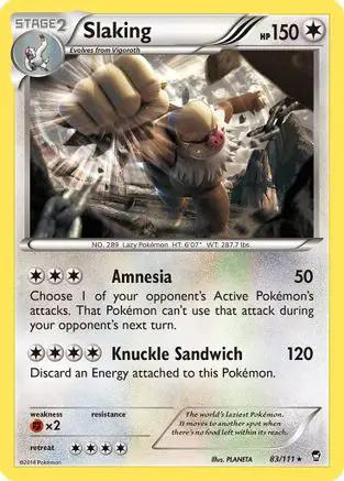 Slaking 083/111 - XY  Furious Fists Reverse Holofoil