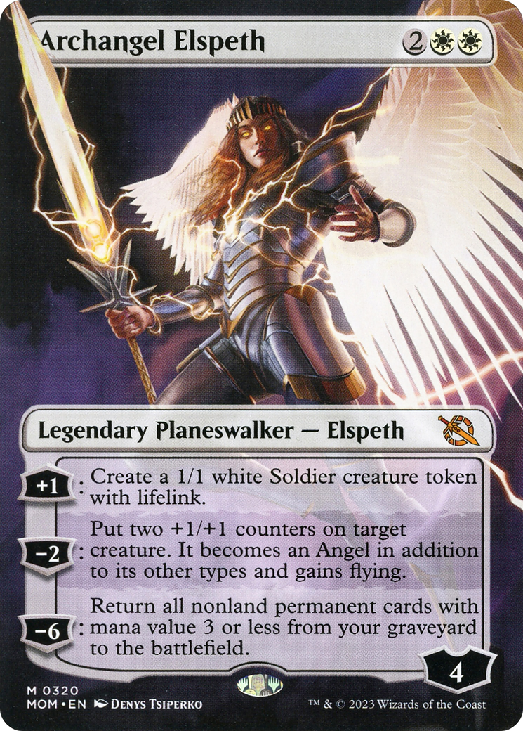 Archangel Elspeth (MOM-320) - March of the Machine (Borderless) Foil