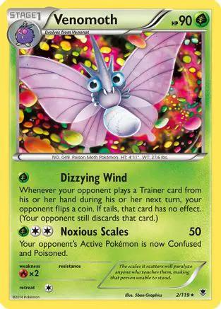 Venomoth 002/119 - XY  Phantom Forces