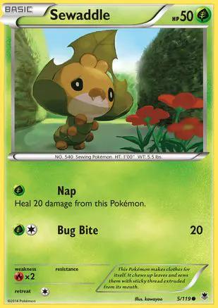 Sewaddle 005/119 - XY  Phantom Forces Reverse Holofoil