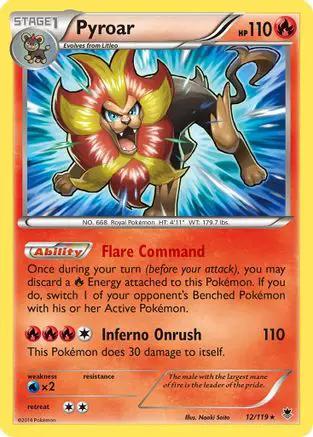 Pyroar 012/119 - XY  Phantom Forces Reverse Holofoil