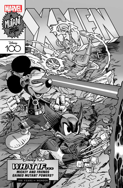 Amazing Spider-Man #39 G 1:100 Vitale Mangiatordi Disney 100 X-Men Black And White Variant [Gw] (12/06/2023) Marvel