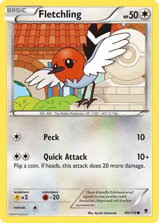 Fletchling 089/119 - XY  Phantom Forces Reverse Holofoil