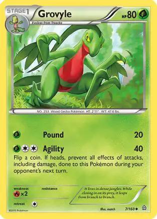 Grovyle 007/160 - XY  Primal Clash Reverse Holofoil